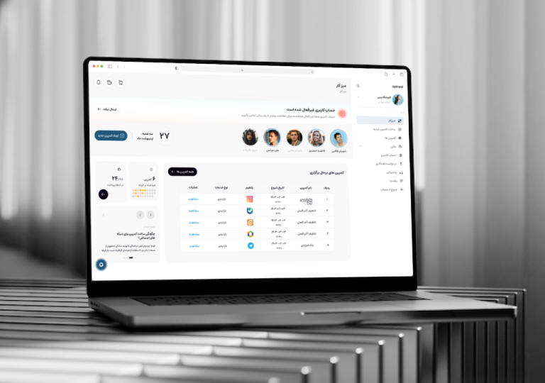 User dashboard over view UI UX